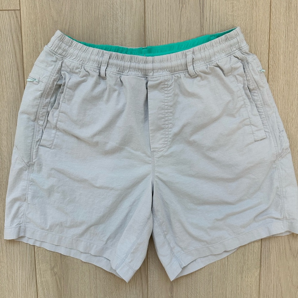 Birddogs Light Gray Athletic Shorts with Teal Lining
